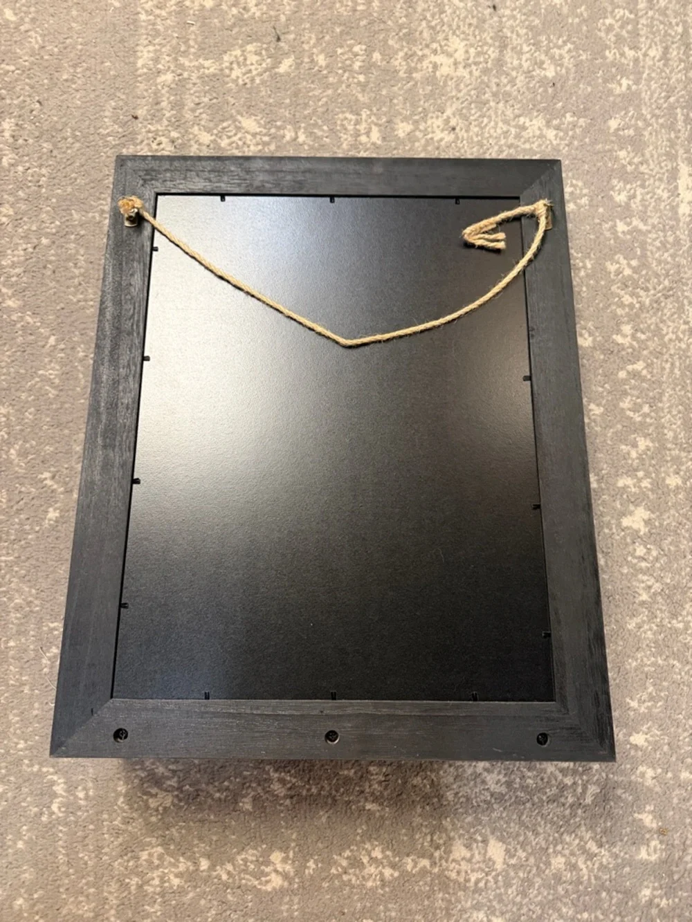 Black Framed Wall Mirror with Shelf - Brand: